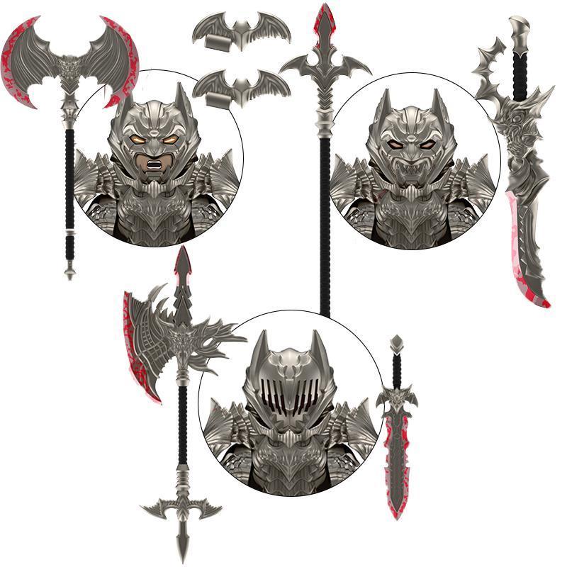 Hot LE18Berserker  armor  axe Bat Dart Model Blocks Assemble Compatible Action Figures Puzzle Kids Toy Building Blocks Gifts popular