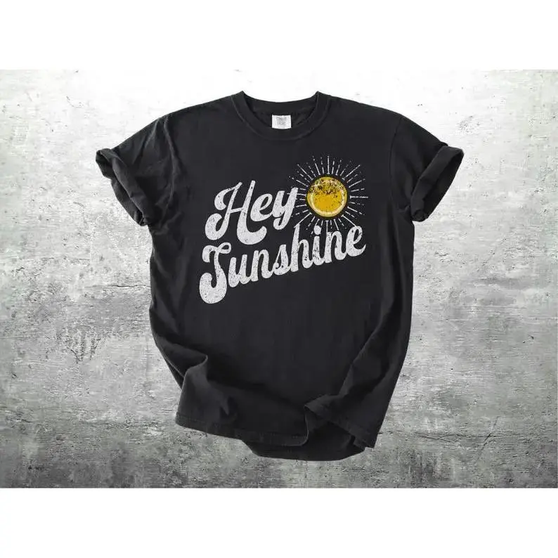 Be Kind Shirts, Retro 70s Style, Positivity, Motivational, Hey Sunshine, Funny, Boho, Oversize, Womens, Mens, T-Shirt
