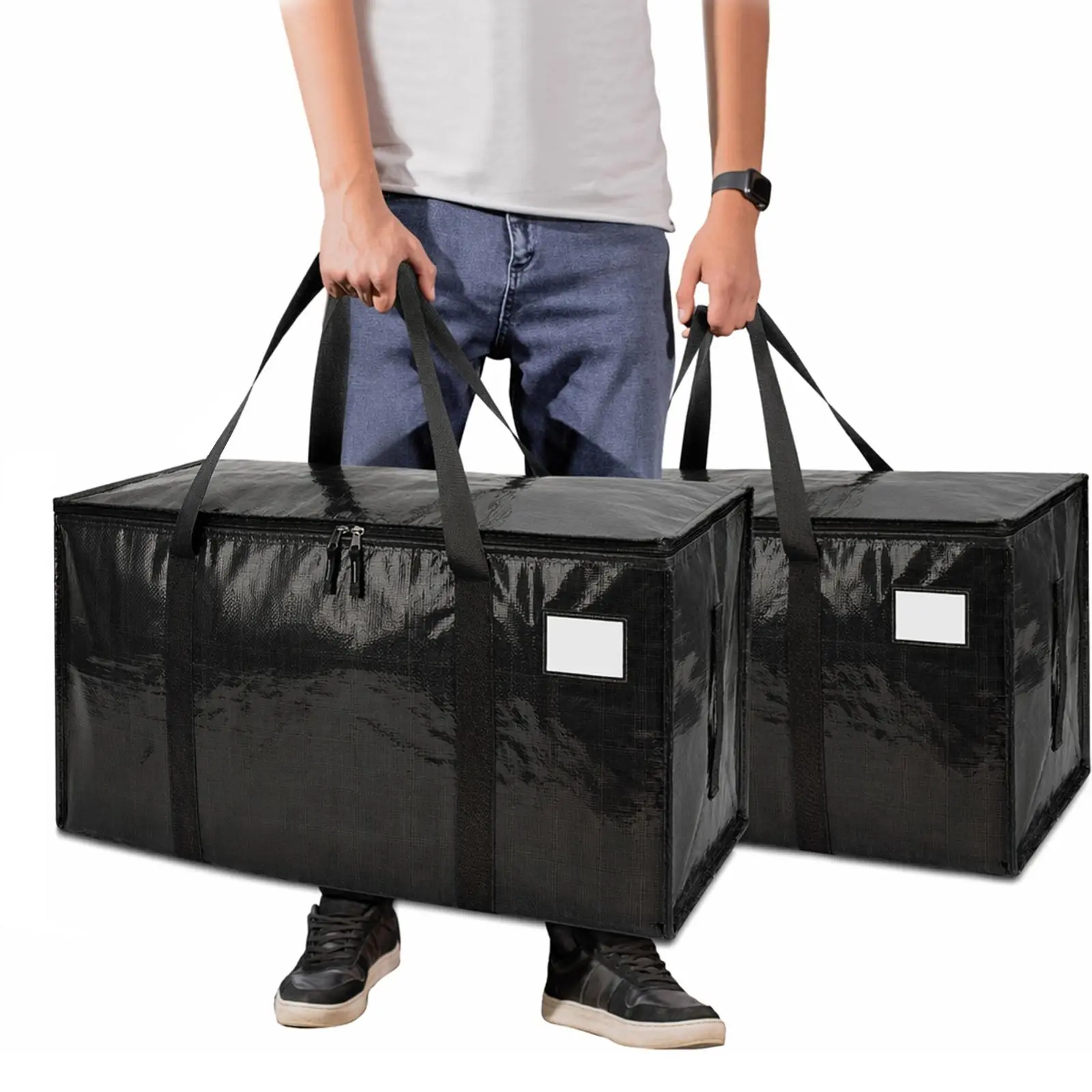 Multi Use Large Capacity Storage Moving Bags, Moisture Resistant Durable Clothes Organizer Totes With Built In Backpack Straps, Reinforced Handles Foldable Closet Storage Bags For Home Bedroom, Camping Trips, Travel, Moving House, Dorm Storage