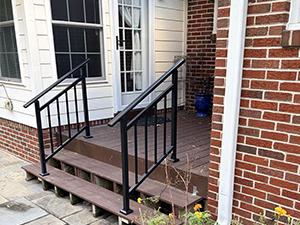 Hand Rails for Steps,Handrail & Indoor Railing Kit,Railings for Steps for Fence & Steps (1, Black-with Balusters, 2 Step)