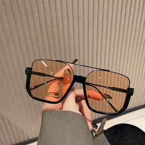 Retro Fashionable All-match Tinted Lens Aviator Sunglasses Aviator Sunglasses for Women,Men Summer VintageTrendy Glasses,Carry polarized sunglasses Unisex # SummerVibes