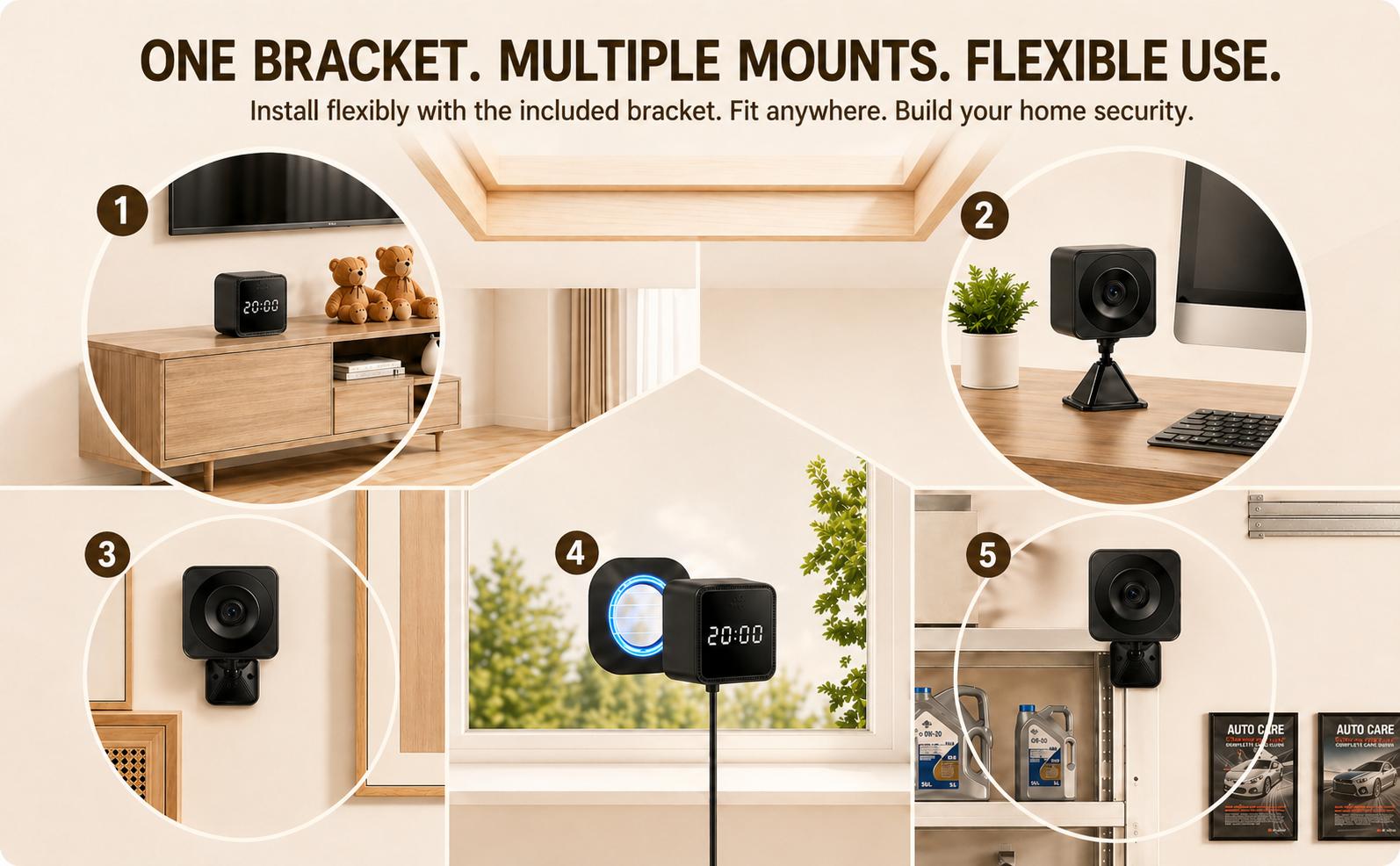Zoall 3MP/2K Magnetic Window Security Camera, 5G&2.4GHz WiFi, Full-Color Night Vision, Real-Time Clock Display, Local Audio Recording, SD Card Support, No-Drill Mount, Wireless Indoor/Outdoor for Apartments Zoall 3MP/2K Magnetic Window Security Camera, 5G&2.4GHz WiFi, Full-Color Night Vision, Real-Time Clock Display, Local Audio Recording, SD Card Support, No-Drill Mount, Wireless Indoor/Outdoor for Apartments