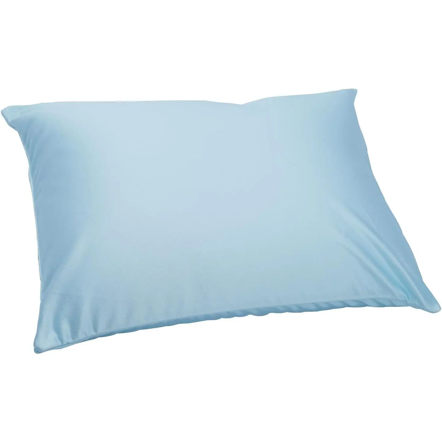 Microbead Throw Pillow with Removable Cover Bed  Microbead Pillow    Support, Spandex Soft Silky Fabric for Sleeping and Travel Sofa Bedroom Comfortable (Pastel Blue)
