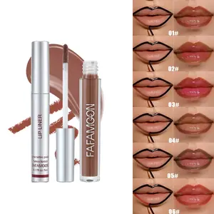 Peel-off Tattoo Lip Liner and Moisturizing Lip Gloss Kit, 2 in 1 Long Wear Waterproof Transfer-Proof Lip Stain, Shiny High Glossy Lip Makeup Cosmetic Set for Daily Use