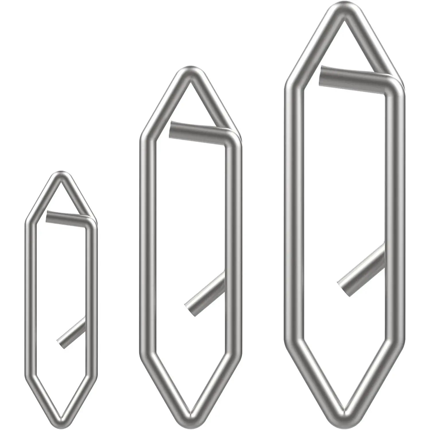 Fishing Power Clips, 110 Pcs Stainless Steel High Strength Speed Snaps in Assorted Sizes for Lures, Quick Change Freshwater and Saltwater Accessories, Freshwater Saltwater, Speed Clips