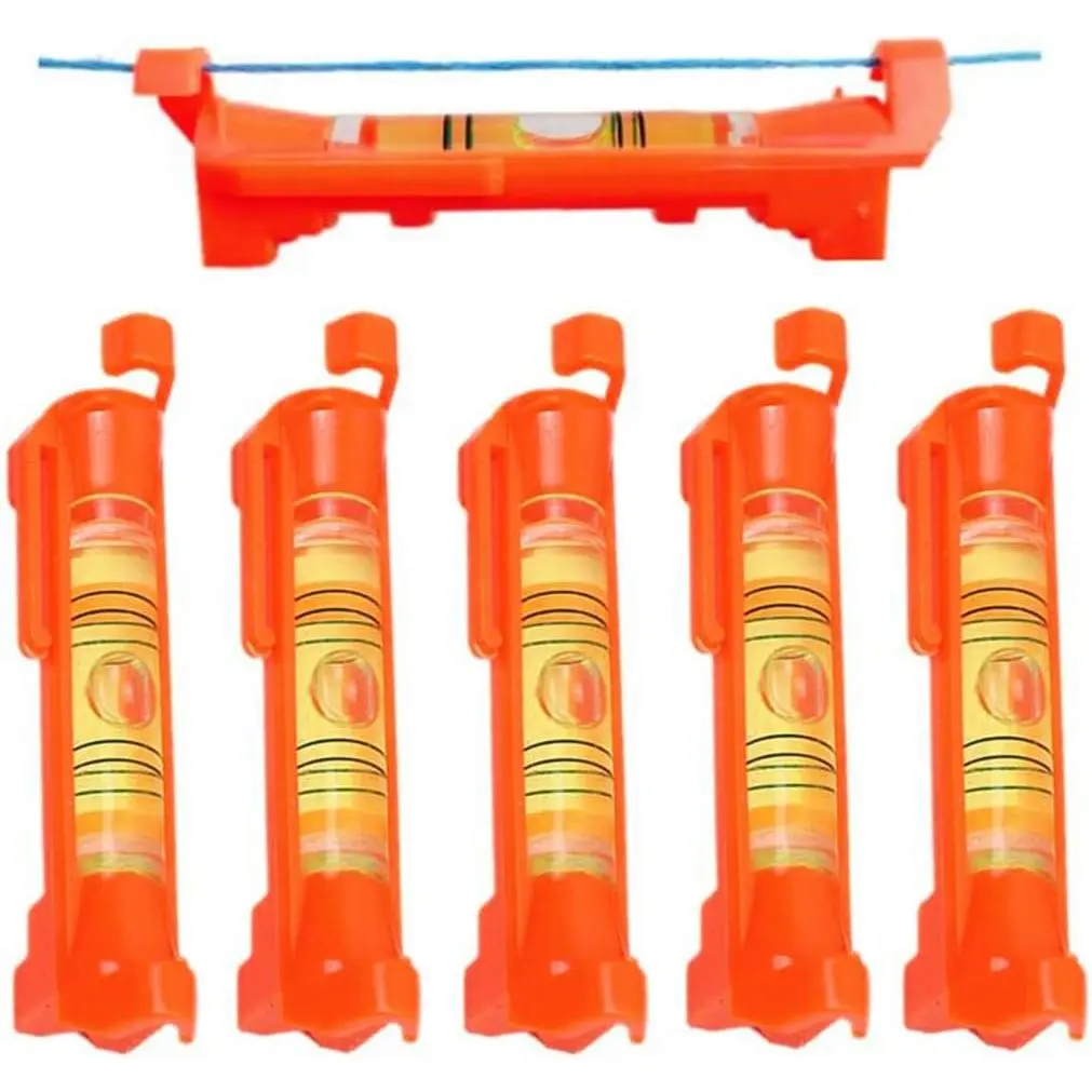 5 count  Line Level String levels Tools  for Layout Brick Working, Site lining, Flooring Decking, Ground, Shed Base, Backyard, Fence, Pier Drainage Slopes Etc. (Red, Set B)
