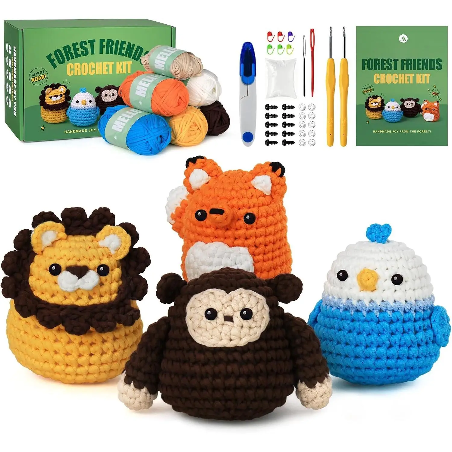 Crochet Kit for Beginners Adults  - Learn to Crochet  Starter Kit | -in- Crochet Kit for Beginners with Easy Yarn, Easy to Learn Amigurumi Knitting Kit with Video Tutorials Hobbies