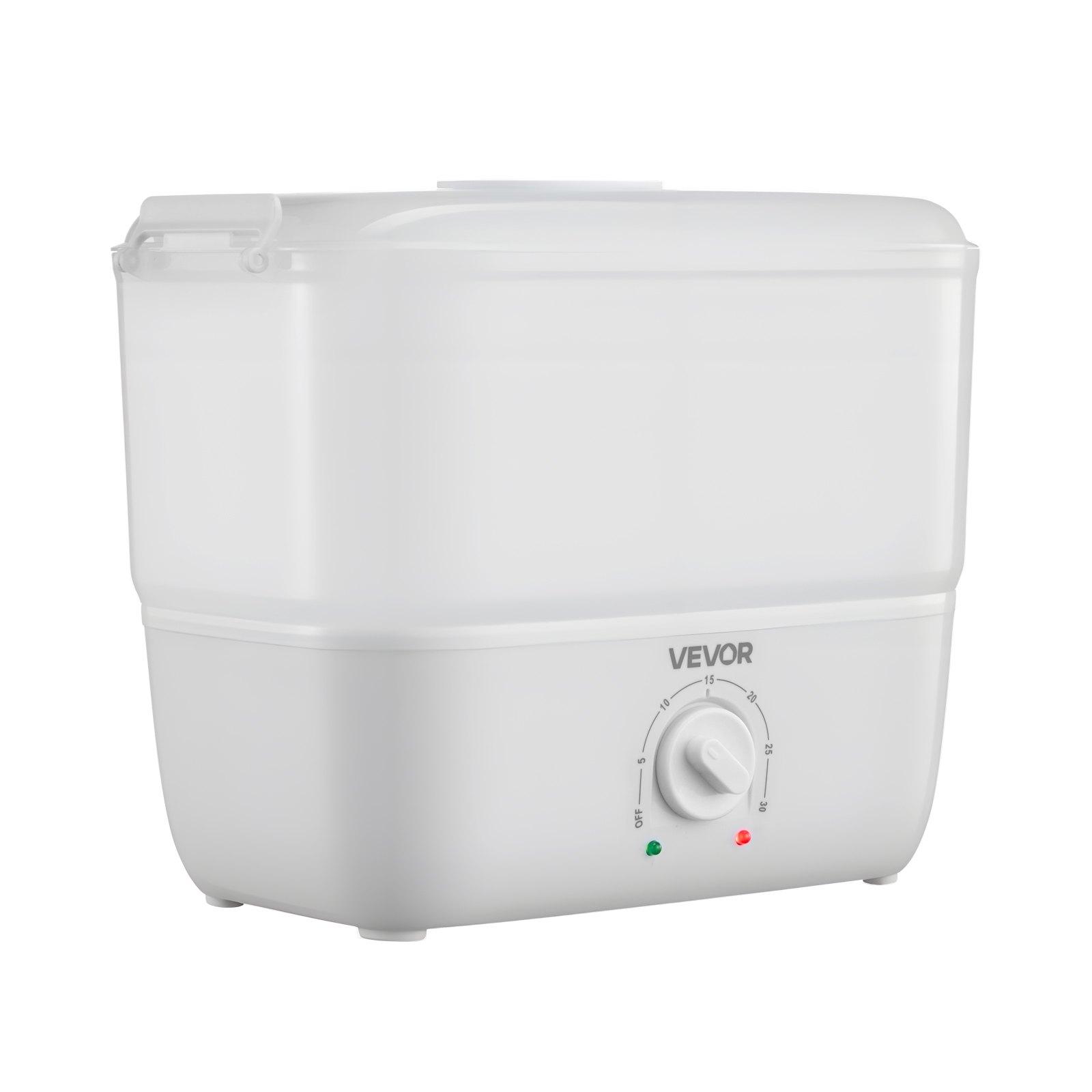 VEVOR Hot Towel Warmer, 1.1 gal Small Towel Steamer with Clip & Indicator, Holds 12-15 Towels, Portable Facial Warmer Quickly Heats Up in 5 Minutes, for Spa, Barber, Manicures, Massage, Salon, White