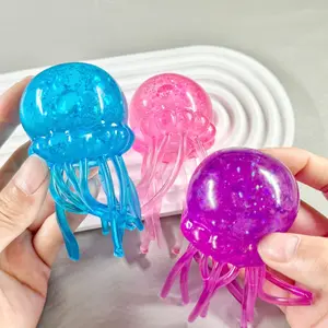 Jellyfish Squishy Stress Relief Toy, Maltose Squishy Toy, Soft, Stretchy Sensory Fidget Toy, Fun Squishy Toy for Anxiety Relief and Stress Reduction, Great Gift