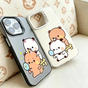 Pink Bow Yier Bubu Frosted Case for For iphone 17 16 15 14 13 12 11 17Air Plus Pro Promax Samsung Galaxy S26 S25 S24 S23 S22  Acrylic Cover