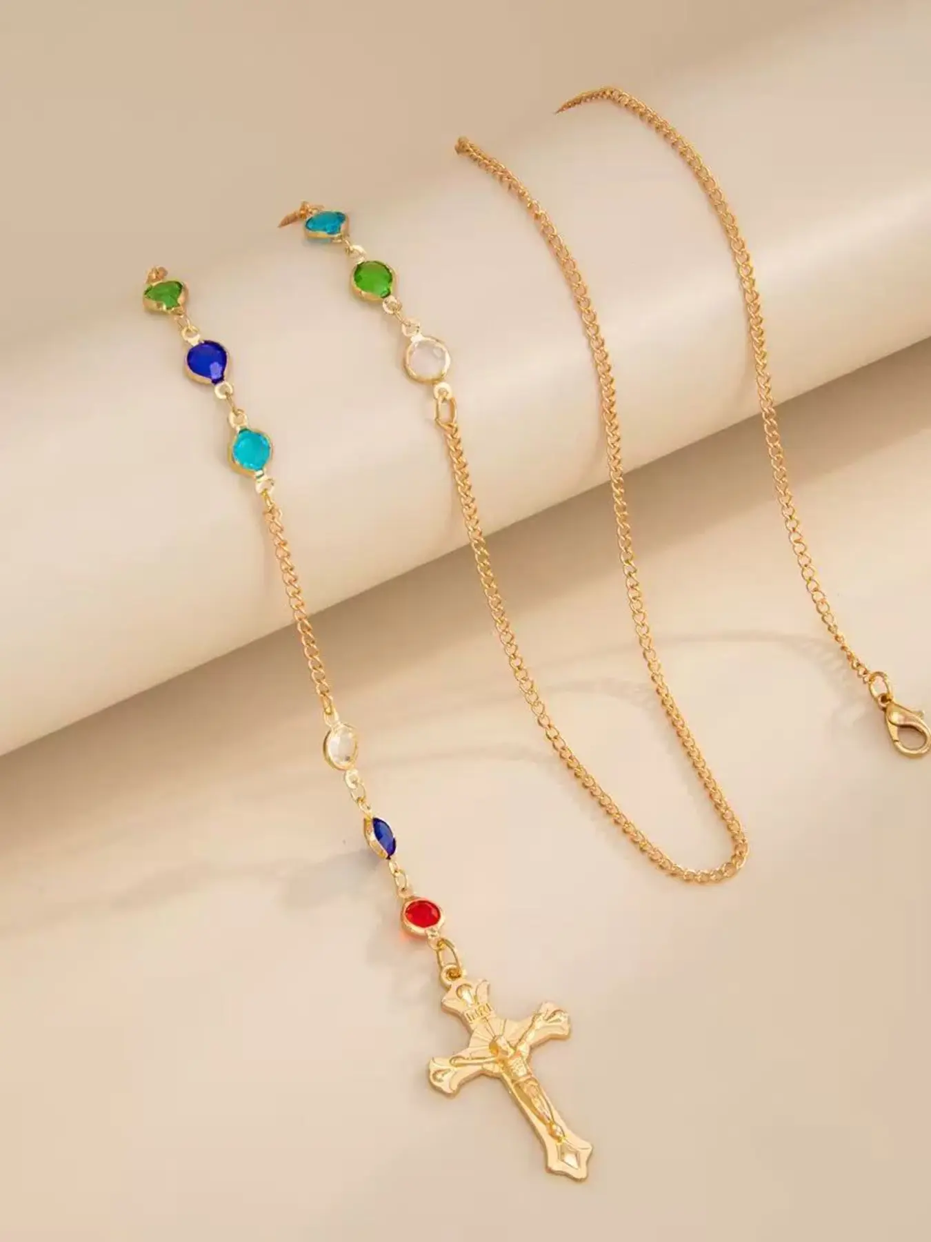 1 Piece Fashion Minimalist Colorful Backless Chain Necklace, Multi-Purpose Body Back Chain Jewelry for Women, Suitable for Party, Vacation, Daily Wear & Holiday Gift