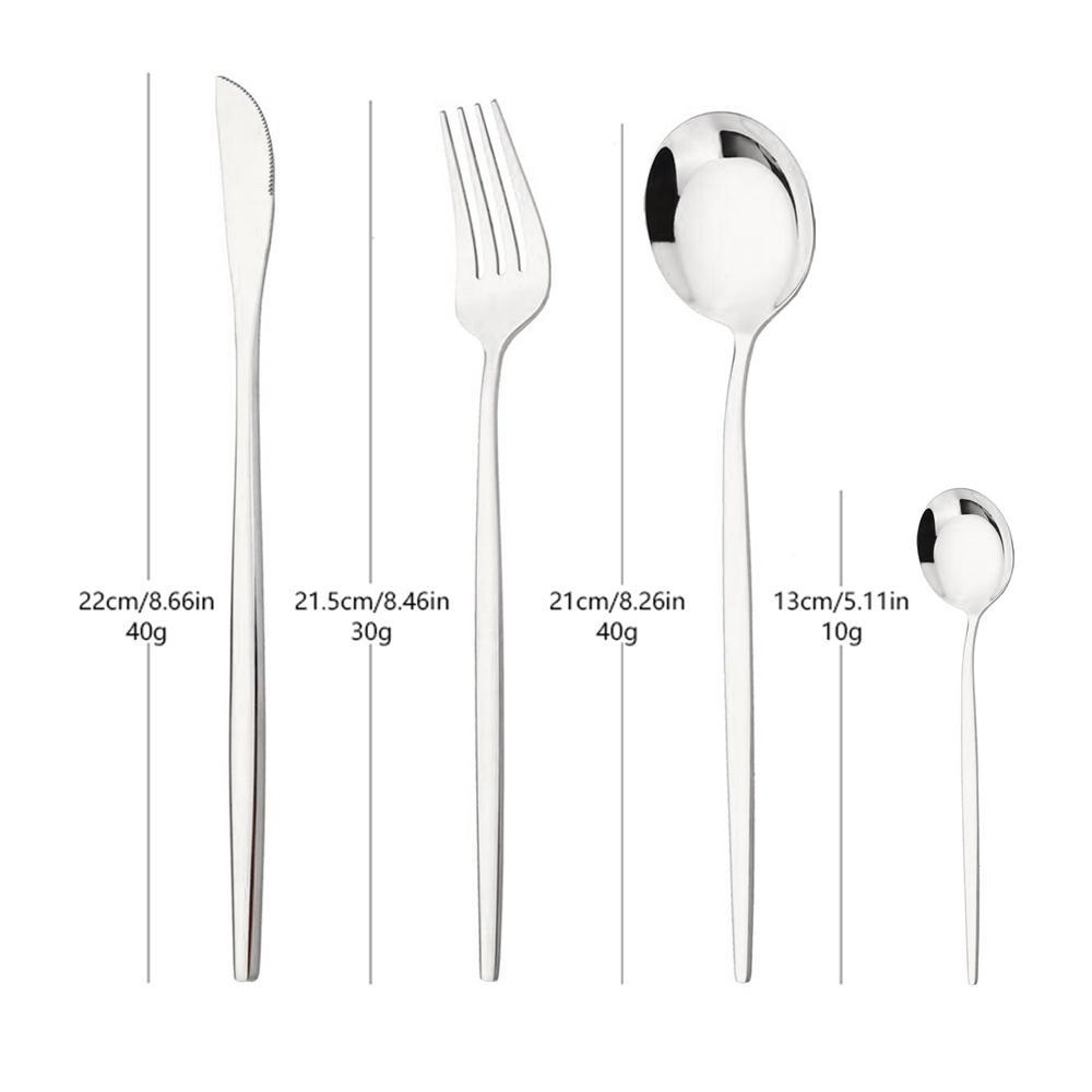Stainless Steel Cutlery Set, 16/24/32/48pcs Modern Elegant Forks & Spoons & Knives Set, Tableware Set for Party, Dinnerware Set