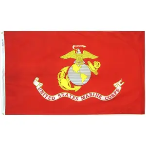 United States Marine Corps Flag 2x3ft / 3x5ft - Durable Premium EGA Banner with Semper Fidelis Motto, for Patriotic Events & Outdoor Yard Display