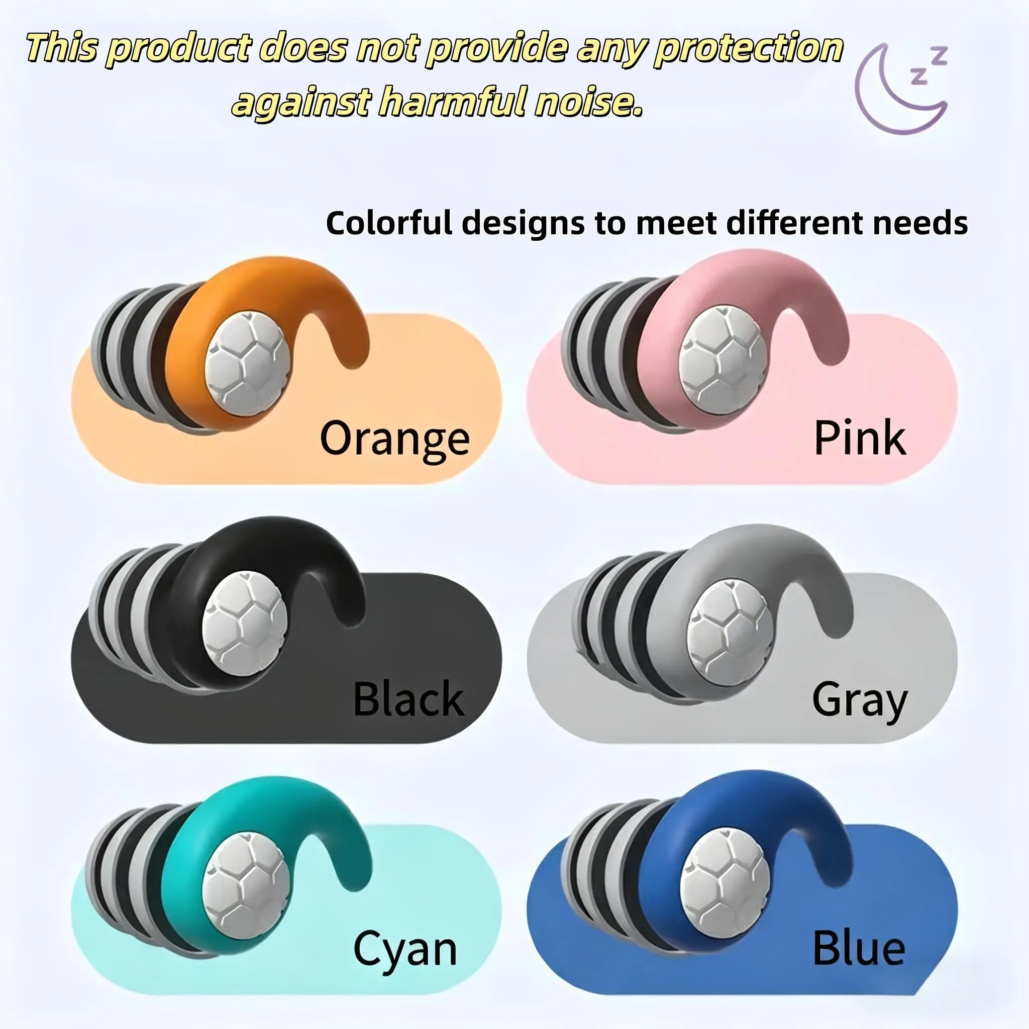 Aesthetic Multi-Color Silicone Earplugs for Adults, Waterproof and Sound-Dampening with a Secure Fit for Swimming