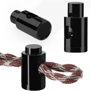 Heavy Duty Cord Locks - Single Hole Drawstring Stopper Fastener for No Tie Shoelaces and More