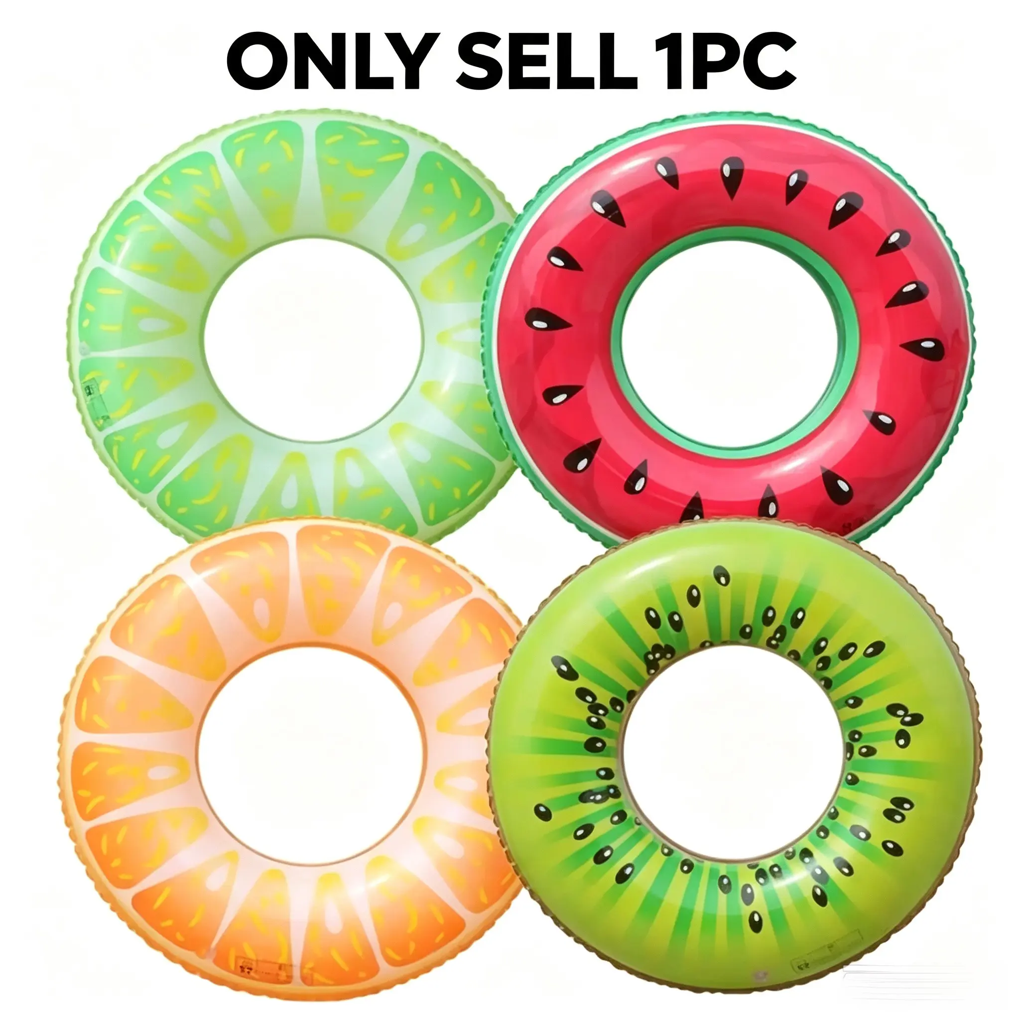 Portable Inflatable Swimming Ring, Lightweight Pool Floats for Adults, Wave Edge Design, Pool Floaties, Beach Party Supplies, Summer Water Sports Toys