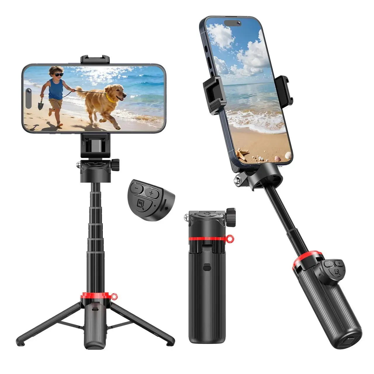 Multifunctional Mini Selfie Stick, Portable Phone Grip, Smartphone Tripod, 360 Rotation, Bluetooth-compatible Remote, Ideal for Selfies, Videos, Live Streaming