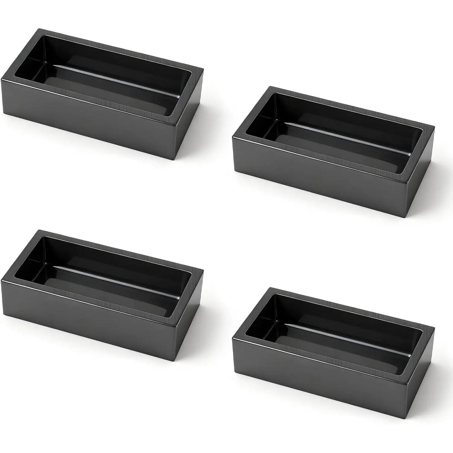 4-Pack 2.2lbs Graphite Ingot Molds(4 x 2 x 1 Inch), High-Purity Casting Molds for Gold, Silver, Copper, Aluminum, and Brass - Heat Resistant Up to 2000 Degrees