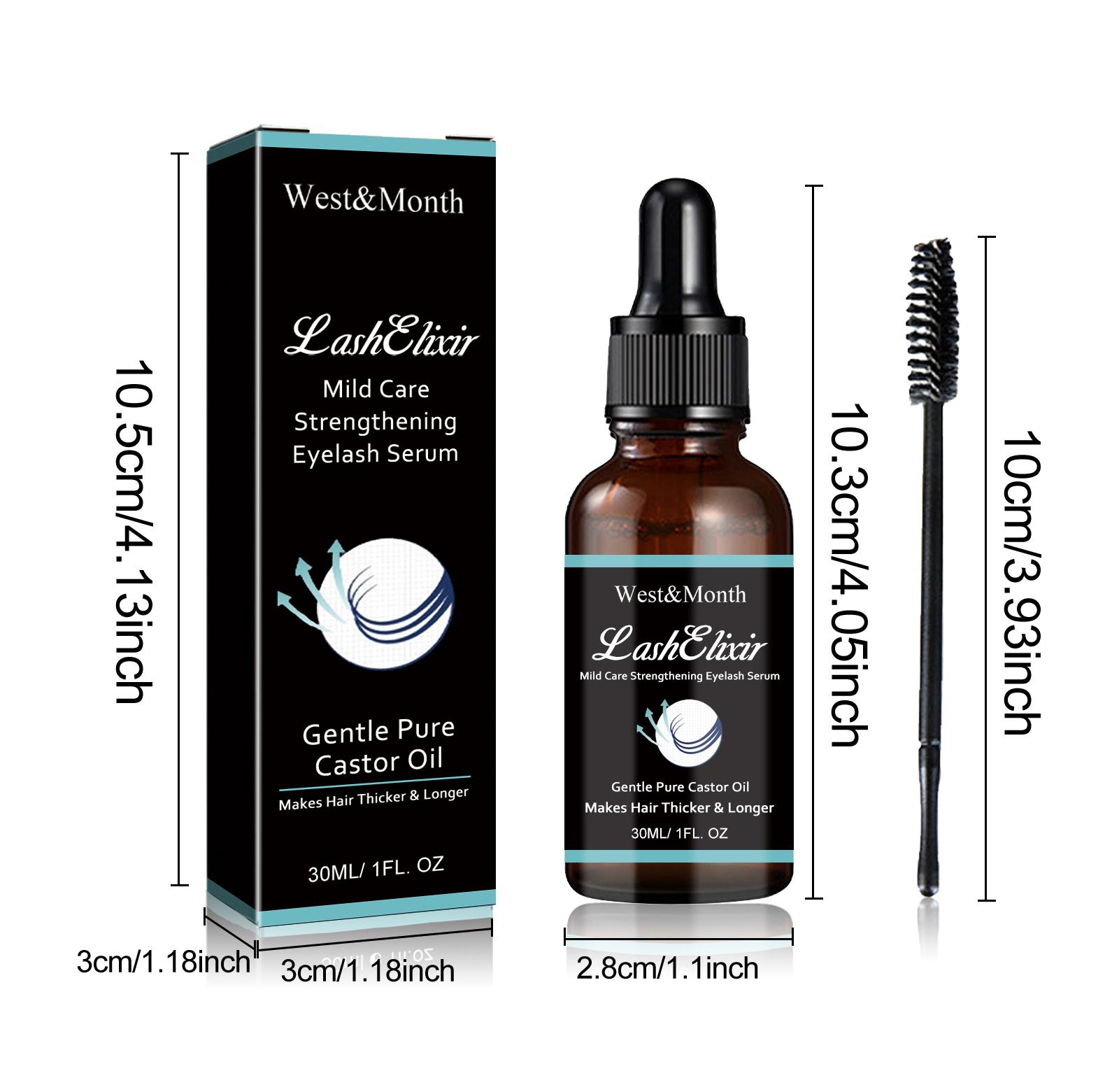 West&Month Mild Care Strengthening Eyelash Serum, Volute Thick Black Beautiful Slender Natural Gentle Not Easy To Stain Mascara