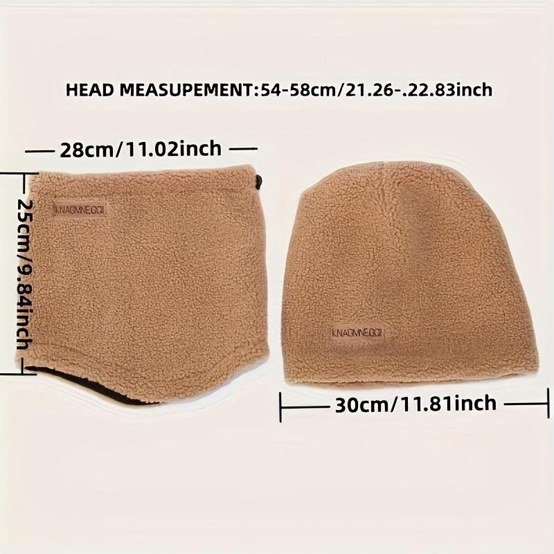 2-in-1 Winter Warm Set: Unisex Soft Thickened Fleece Earflap Hat and Neck Warmer Set - Lightweight Convertible Hat and Face Mask Neck Warmer, Windproof Cold Weather Gear, Suitable for Skiing, Hiking, Cycling (Not Bulky), Women's Winter Hat