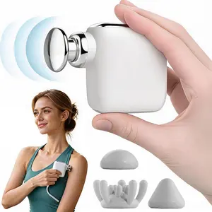 Three-Head Interchangeable Mini Portable Massage Gun, 3 Adjustable Modes, Low Noise, USB Charging, Perfect Gift for Holidays