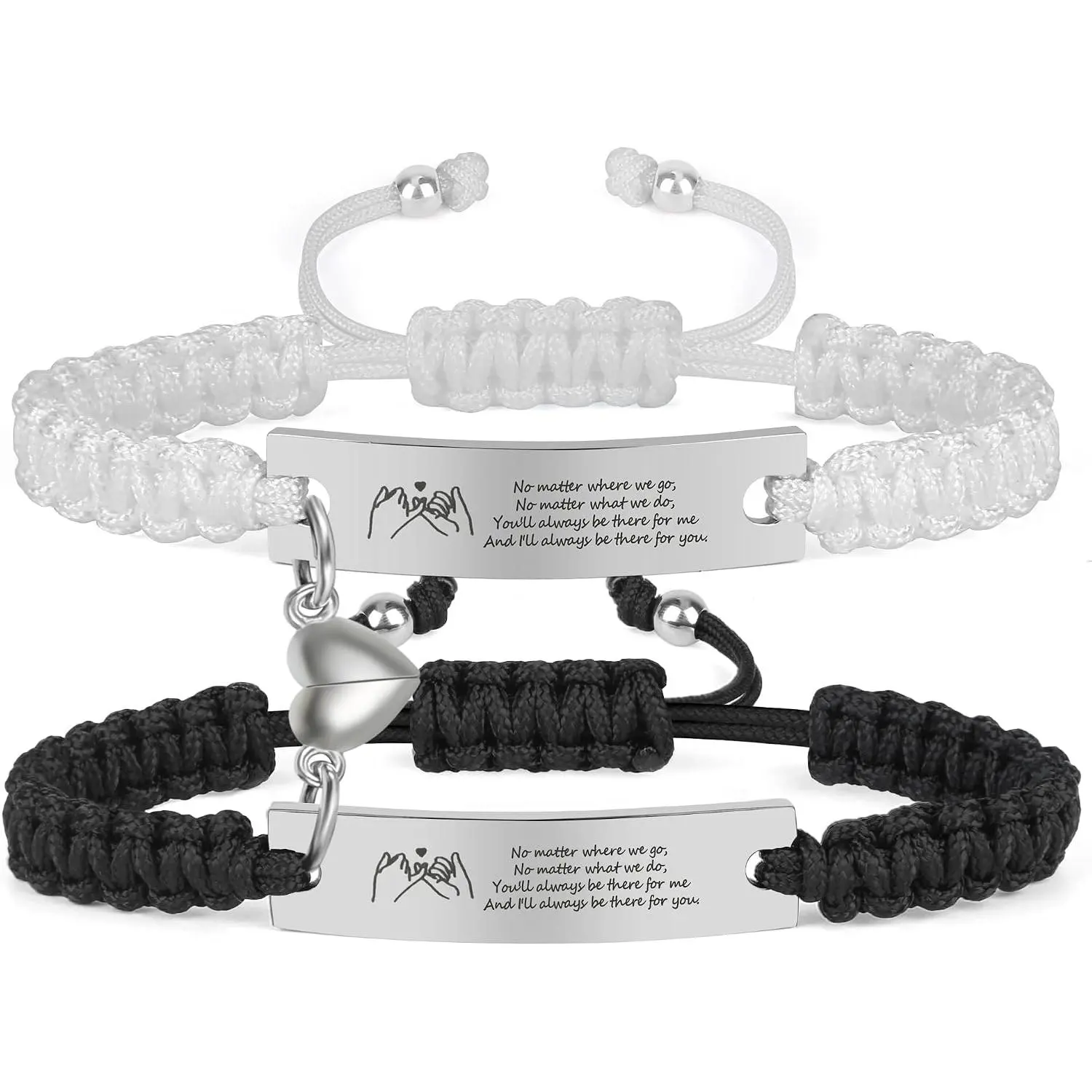 Couple Matching Bracelets for Bf and Gf,   Friendship Relationship Bracelet, Adjustable Stretch Bracelets  for Him and Her