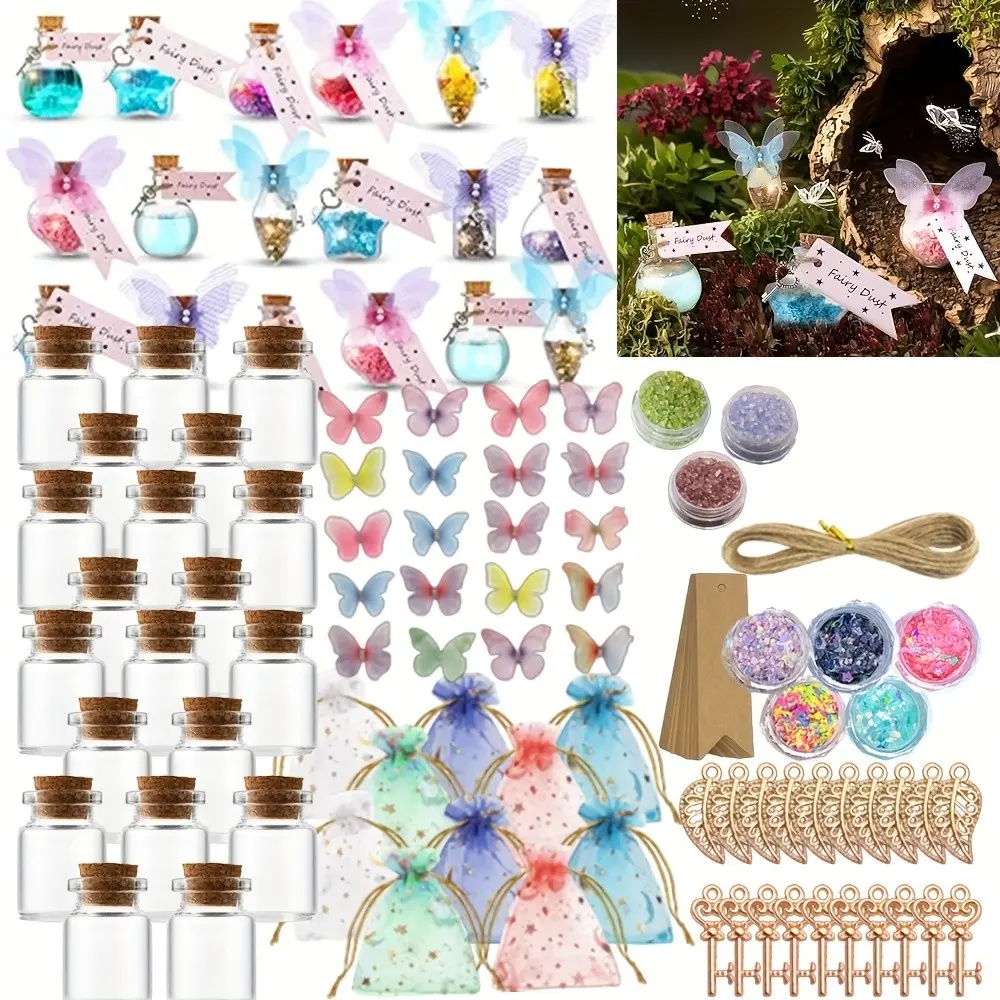 Dreamy Fairy Mystical Aesthetic Handmade Bottle Set, Fun Indoor Decor, Magical Creative Decoration, Unique Craft Gift for Adults, DIY Craft Gifts