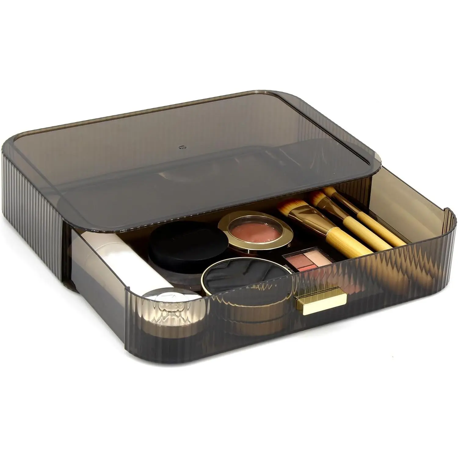 Makeup Organizer Drawers Stackable, Bathroom  Organizers and Storage,  for , skincare, Lipsticks,  Care (Black,1 Drawer)