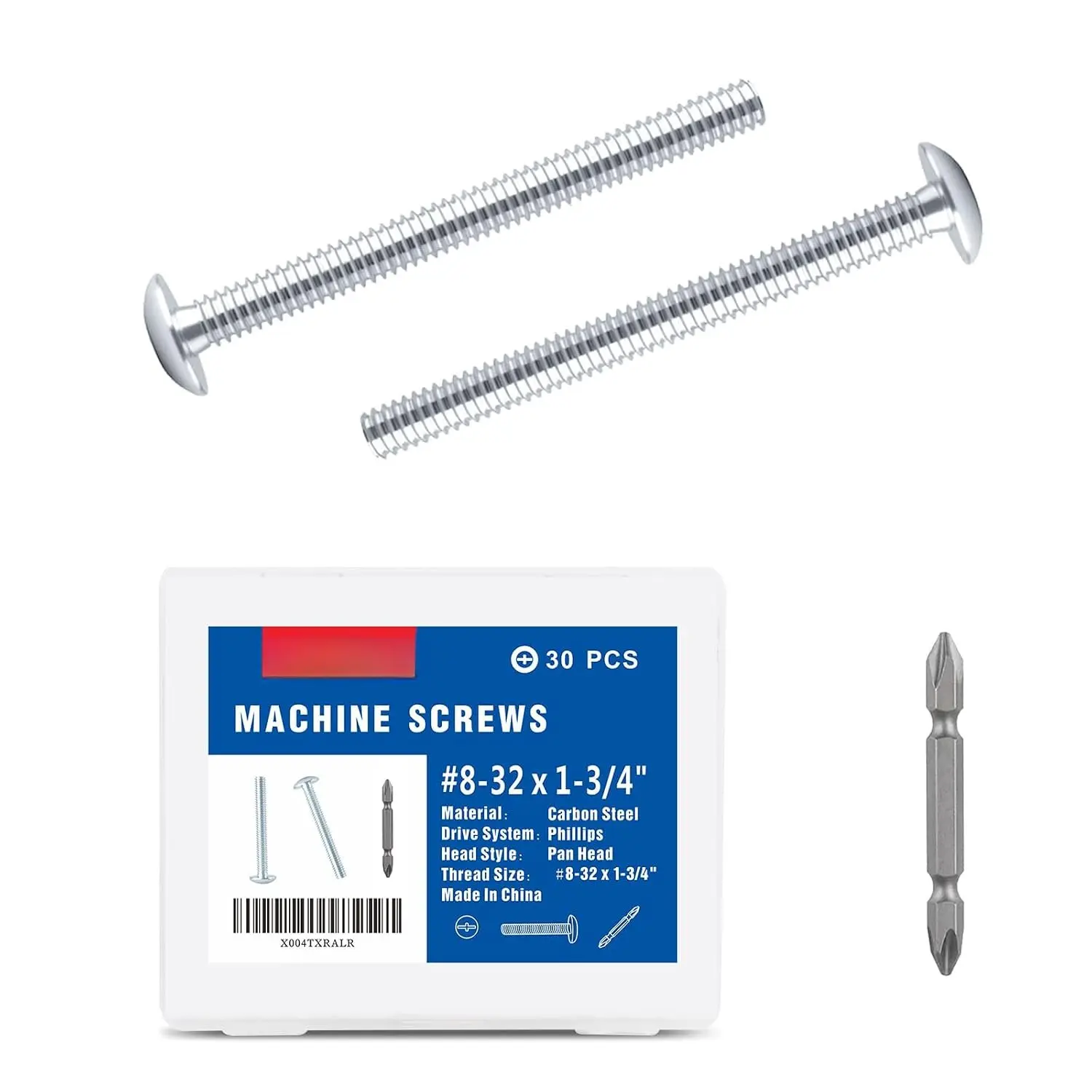 Machine Screws - 8-32 x /4" M4x44(30pcs),  Fit for Knob and Pull Installation, Machine Thread Screws for Drawers & Doors