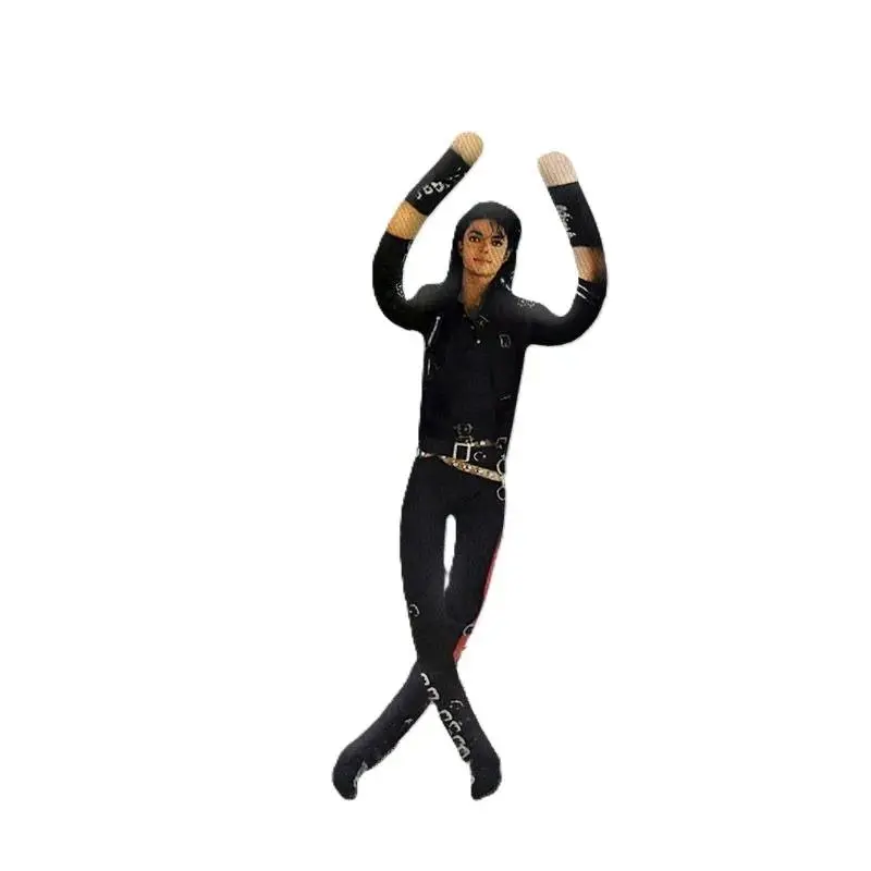 Unisex No.28cm Anime Michael Jackson MJ Doll, Plush Stuffed Figure with Abstract Joint Mobility, Cosplay Prop, Room Decoration Gift for Toys & Hobbies Enthusiasts
