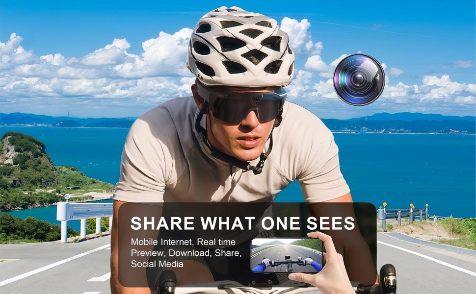snow goggles New Sunglasses Camera DV Sports Recording Photo Camera Smart Outdoor Cycling Recorder with 1080P HD Video 12.0MP Photos & Polarized Lenses for Cycling & Sports