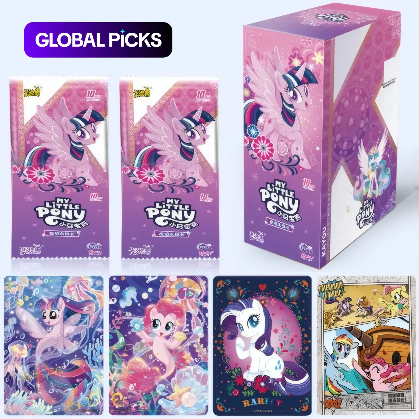 KAYOU My Little Pony Friendship Cards Series 6 – Moonlight Edition, Cute Collectible Blind Pack, Blind Bag Collectible – Loved by Fans for Gifts & Party Fun #GLOBAL PICKS