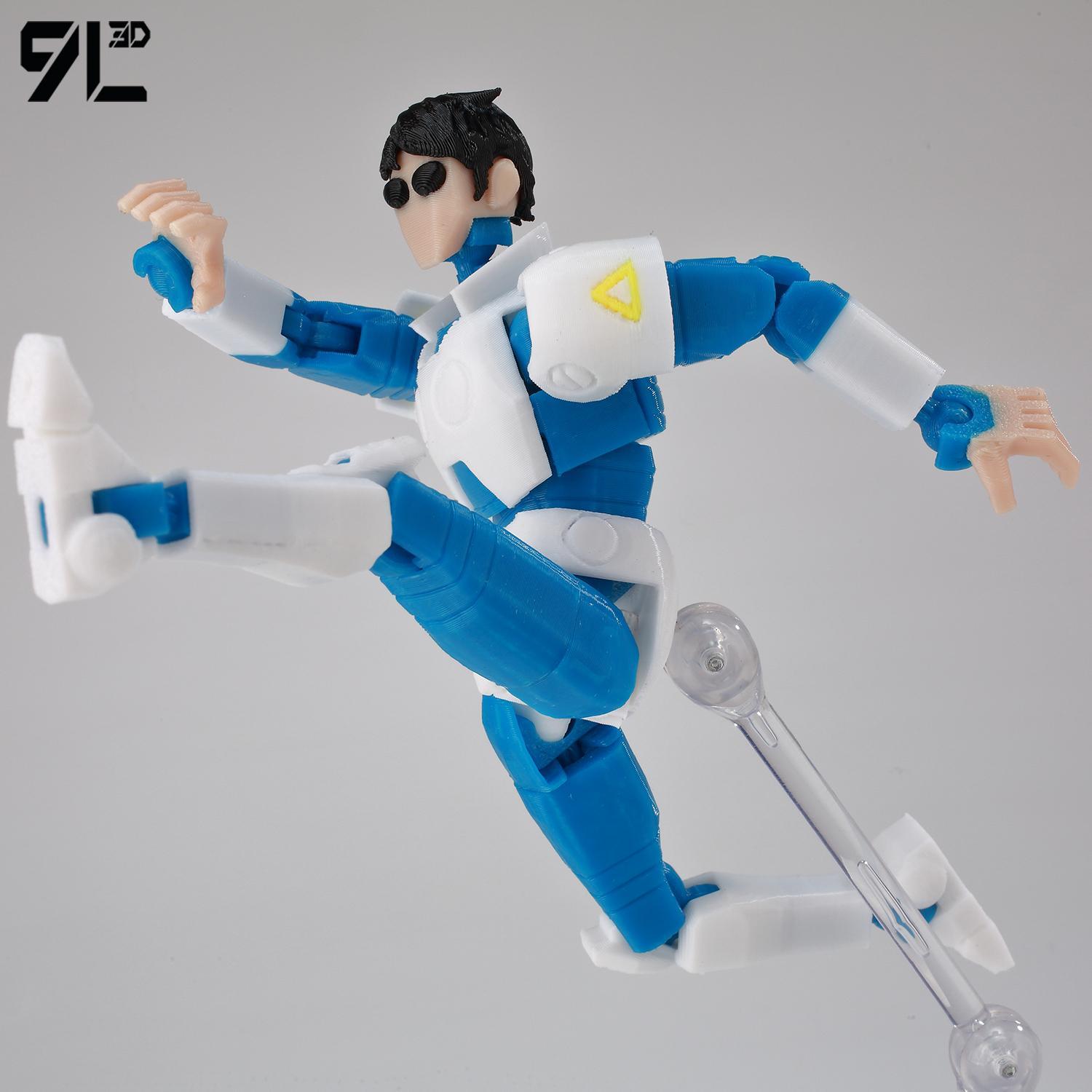 9L3D Printed Invincible Tech Jacker T13 Lucky13 Action Figure Dummy13 Motorcycle Multi-Jointed Collectible Model Toy Titan13
