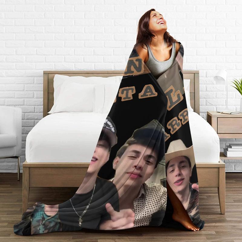 Alan Arrieta Super Comfortable Printed Flannel Throw Blanket–Soft&Warm Plush Throw for Sofa,Bed,Office,Camping–Cozy Blanket for Kids,Fans&Adults–Home Décor,Travel,Birthday,Christmas New Year Gift