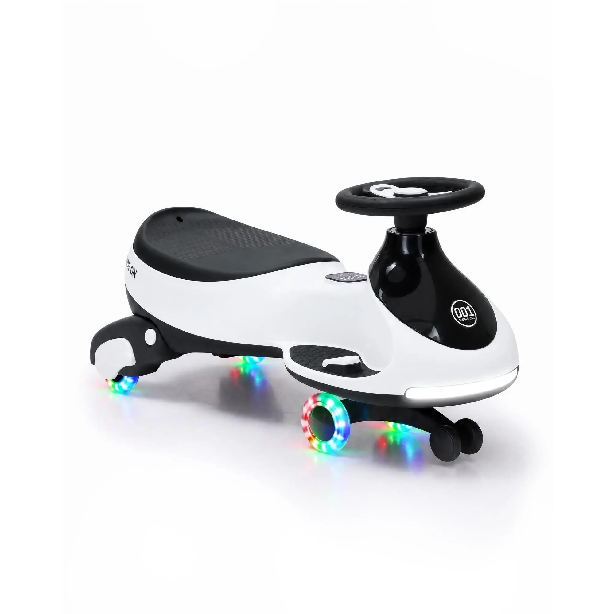 12V Electric Wiggle Car for Kids – 2 in 1 Ride On Toy with Pedal, Flashing Wheels & Music, Anti-Rollover Kids Swing Car Indoor Outdoor, Max Load 130Lbs