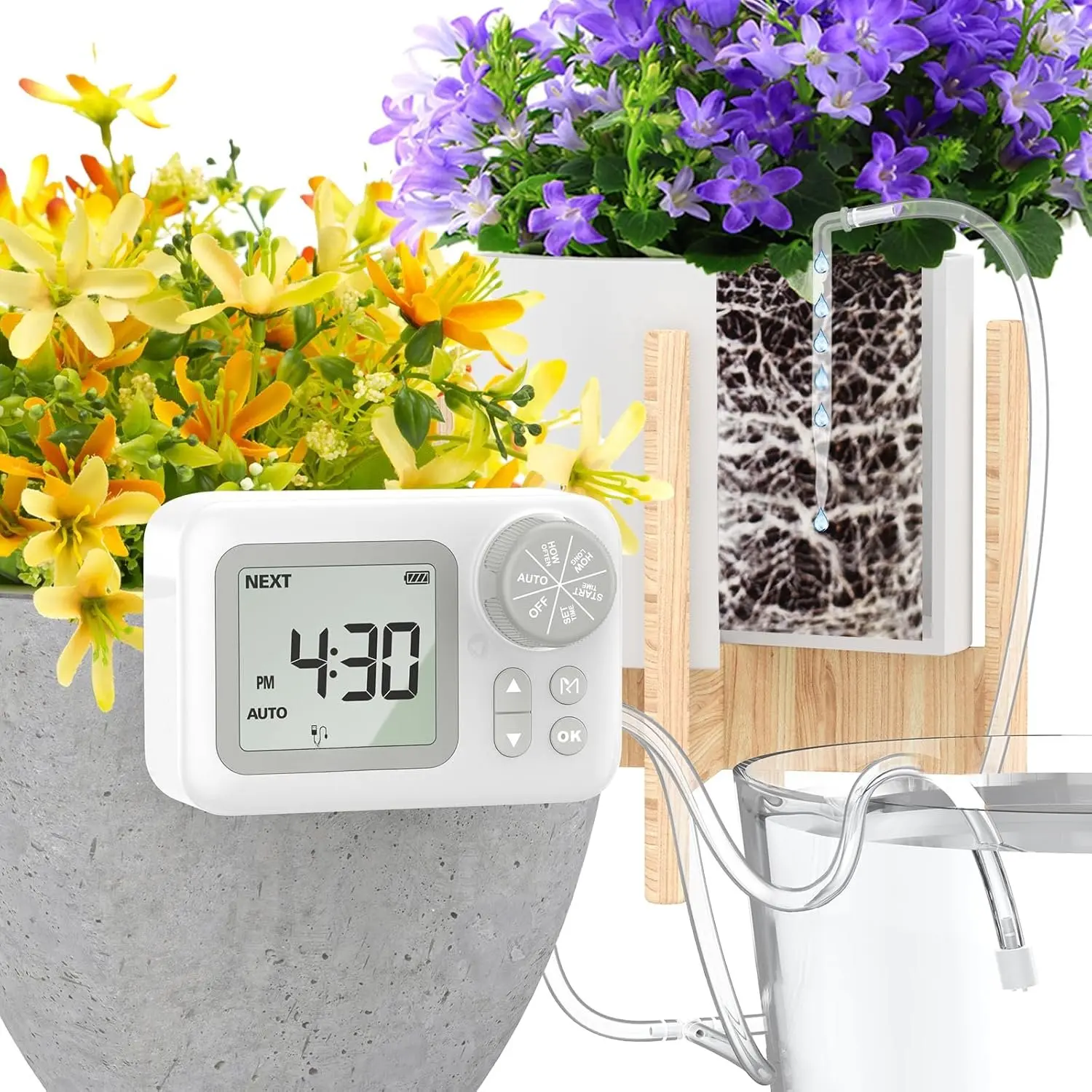Automatic Watering System, 15 Potted Indoor Houseplants Support  Waterer,   Watering Devices, with Digital Programmable Water Timer