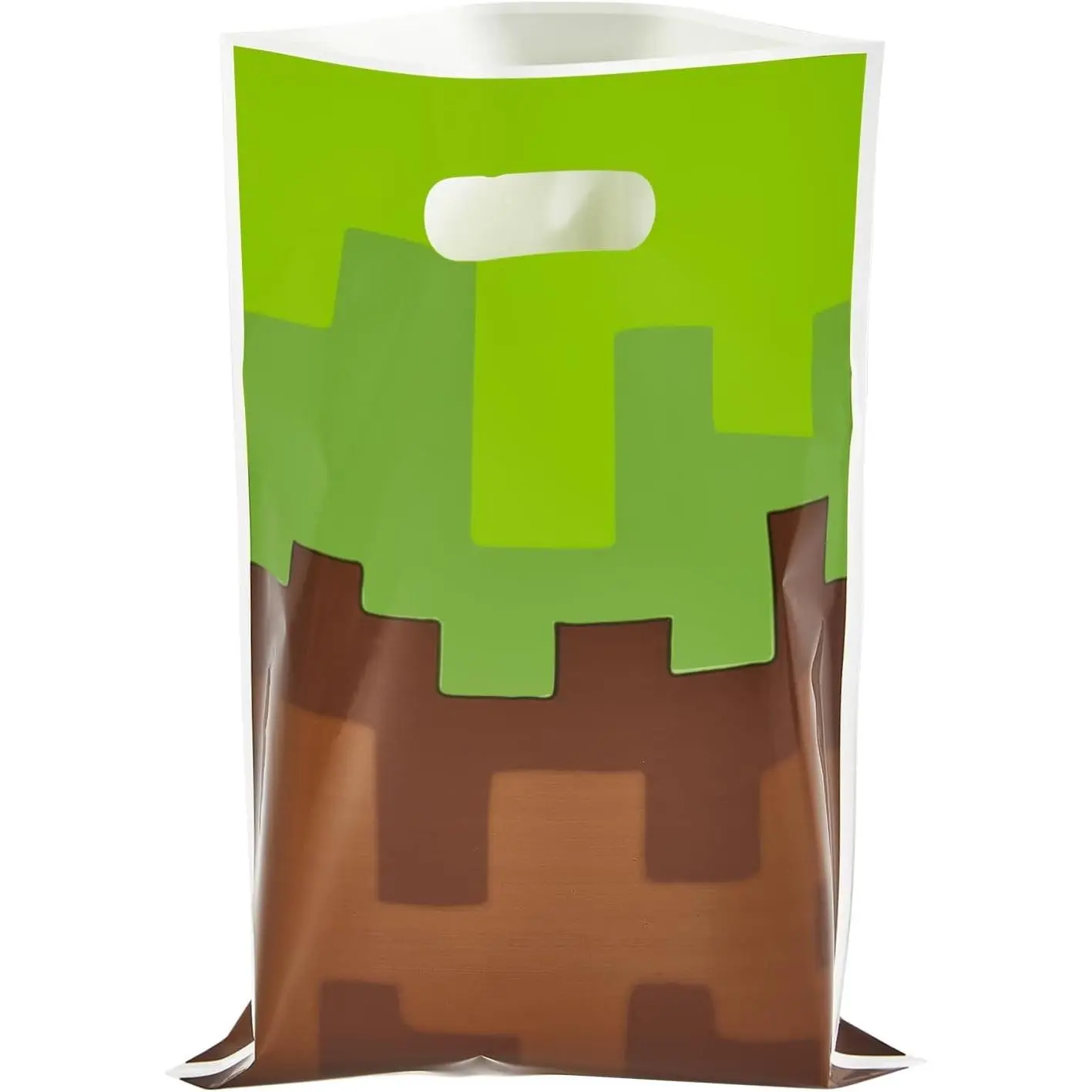 30Pcs Pixel Party Favors Bags, Video Game Goodie Bags with Handles for Birthday Party Theme Candy Treat Cookie Bags