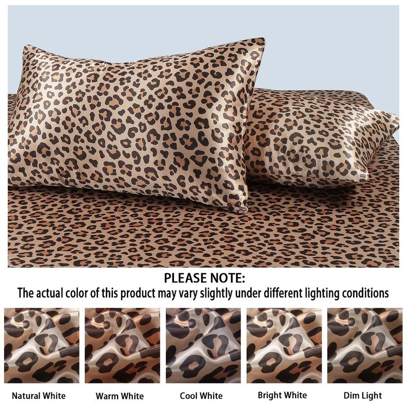 Leopard Print Pillowcase, 2 Counts Soft Comfortable Pillow Cover without Filler, Pillow Protector for Home Bedroom Dormitory Decor, Leopard Print Bedding