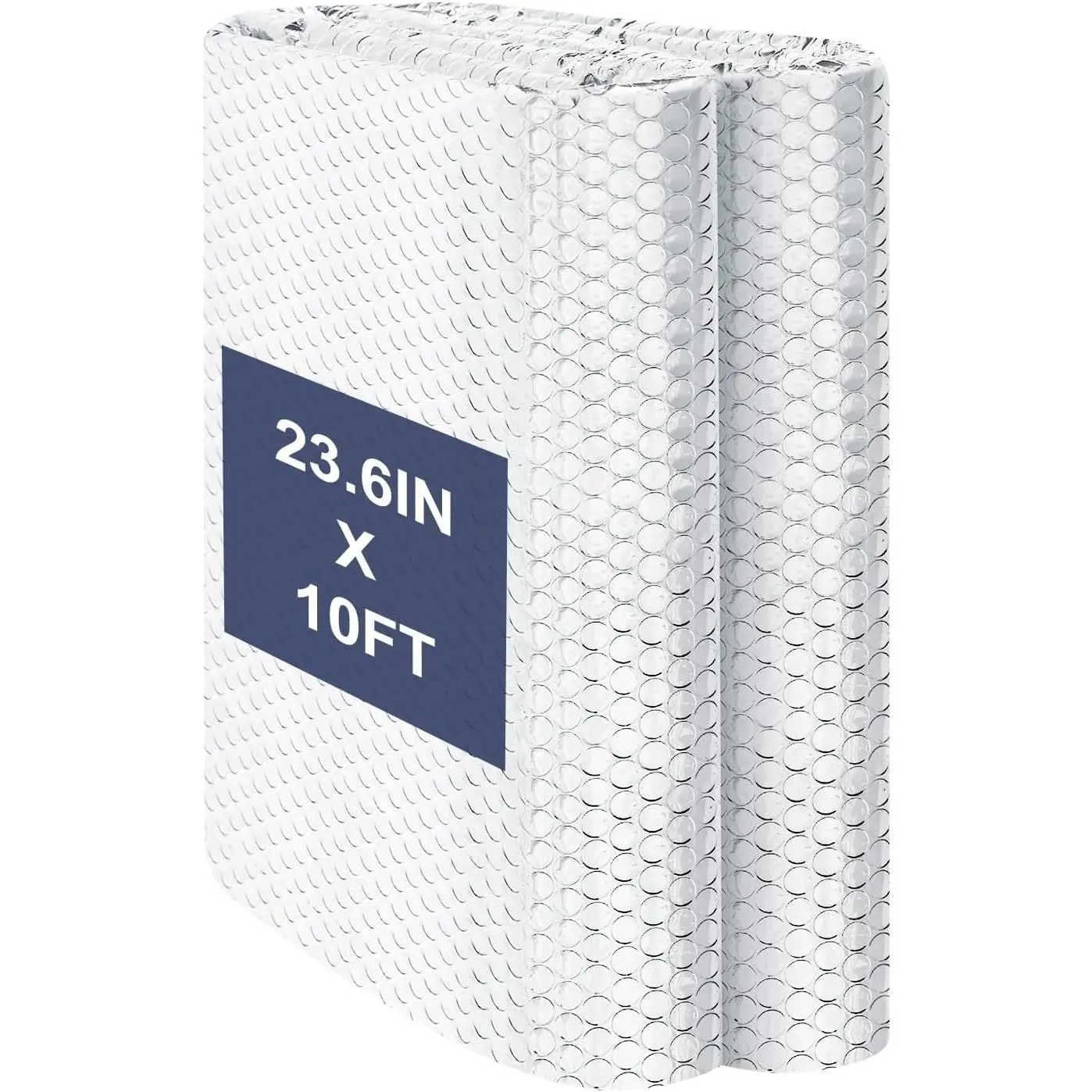 DGSL Double Reflective Bubble Foil Insulation Foam, 23.6 in X 10 FT Aluminum Foil Thermal Insulation Radiant Barrier for Window, Garage Door, RV, Roof