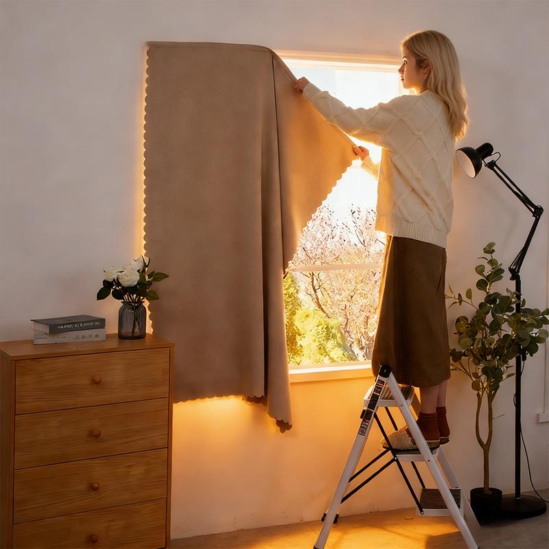 Snooztex Luxury 1-Piece Solid Color Fabric Curtains - Minimalist Home Window Decor for Bedroom, Living Room, Elegant Simple Interior Drapes, Fabric Curtain, Home Windows