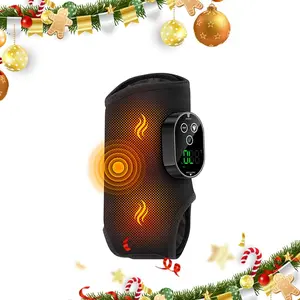 New portable wireless hot compress vibrating foot massage belt, rechargeable, heating multifunctional calf foot massager, suitable for holiday gift giving