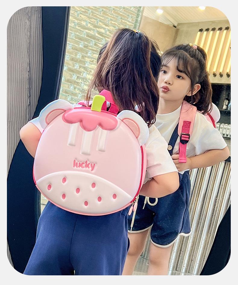 2026 Children's Backpack Cute Mangosteen-Shaped Eggshell Kids Backpack Cartoon Kindergarten Student School Bag