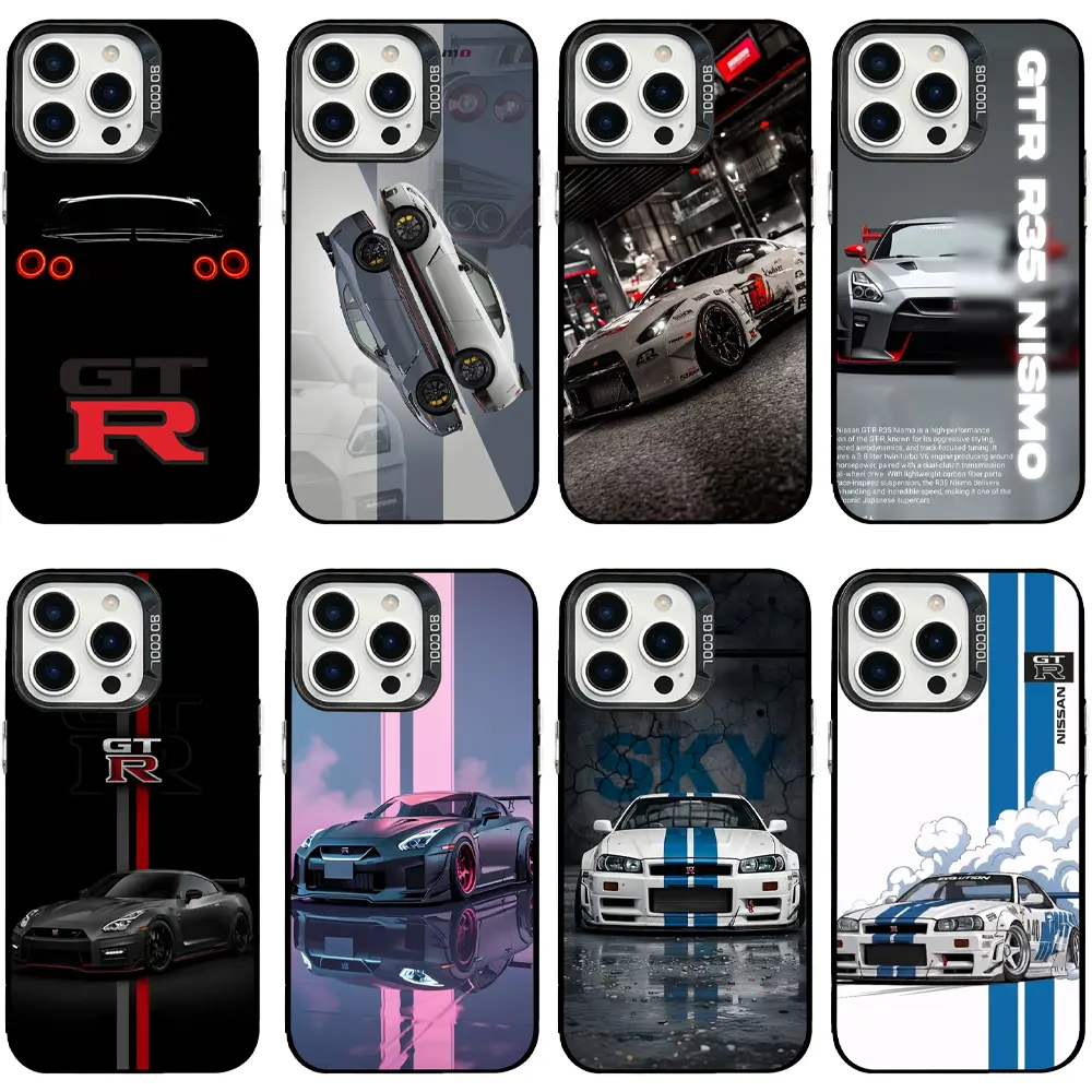 Nissan Skyline GTR R35 NISMO JDM Sports Car Phone Cases for iPhone 17 Air 16 Pro Max 15 14 Plus 13 12 11, Four Corners Shockproof Soft TPU Protective Cover, Ideal JDM Car Enthusiast Gift For Birthday Valentine Christmas Thanksgiving Halloween