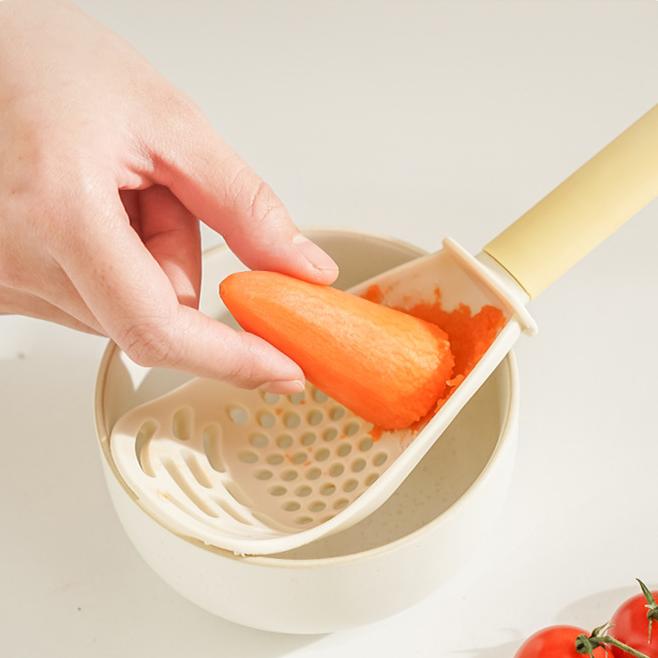 1pcs Masher Spoon, 4-in-1 Baby Food & Potato Masher Tool, Perfect for Fruits, Veggies & Easy Home Cooking Prep