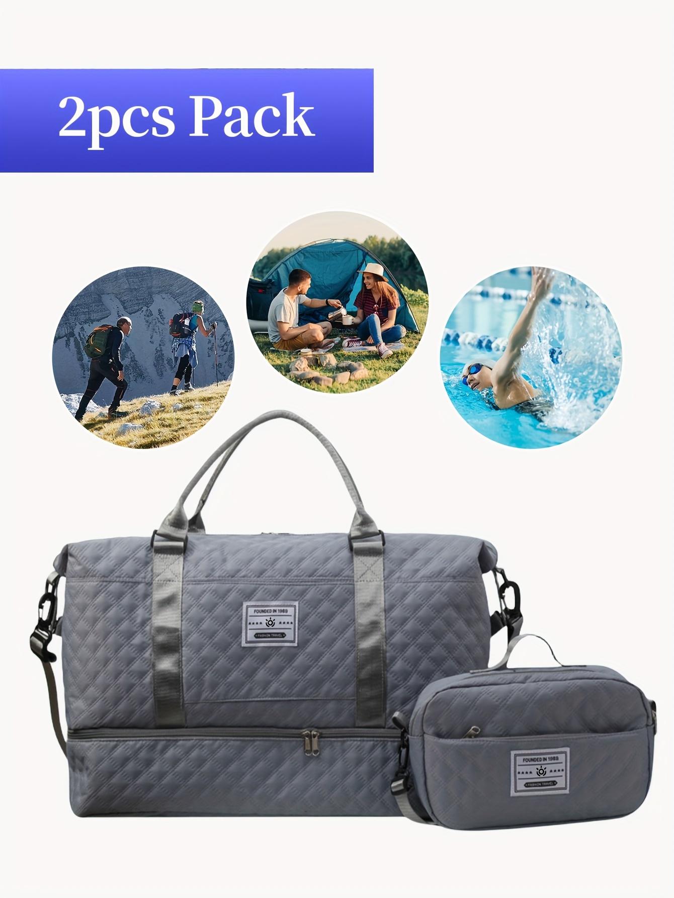 Travel Bag Set, Women's Weekend Bag with Shoulder Strap, Overnight Bag with Shoe Compartment, Yoga Gym Bag with Wet Pocket and Shoe Pocket, Pre and Postpartum Hospital Bag, Business Sports Bag Set