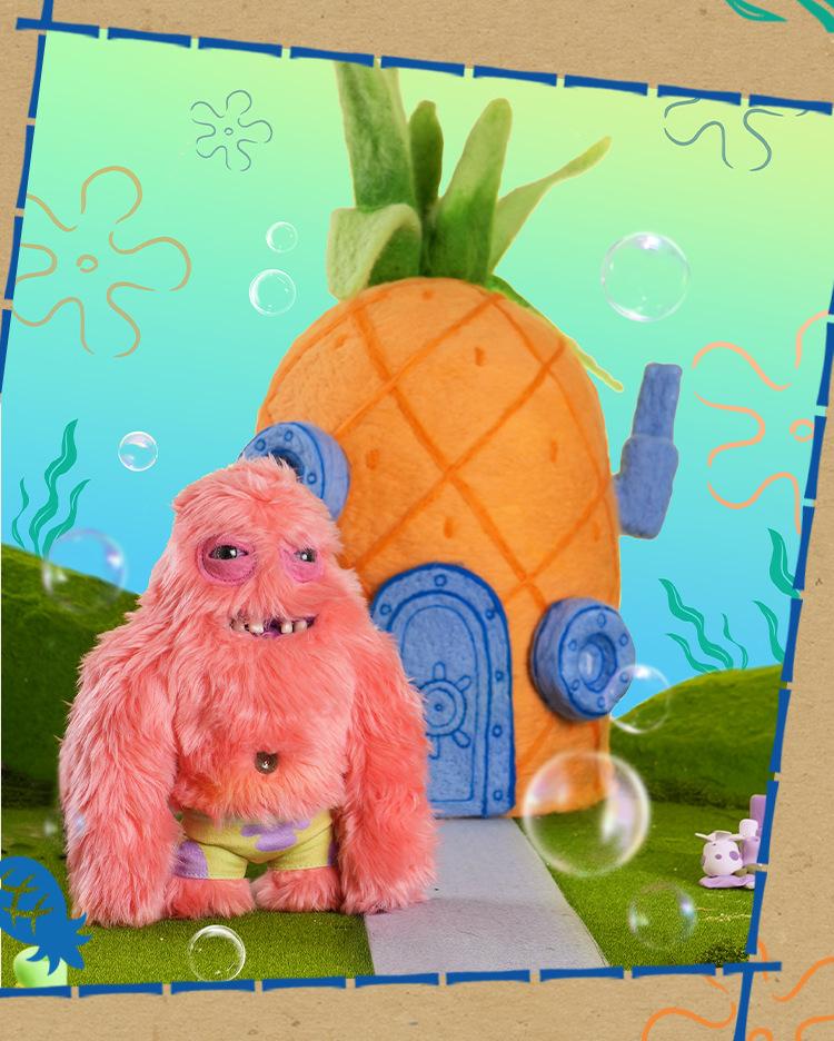 Original Fuggler SpongeBob & Patrick 22cm Official Collab Plush - Toothy Ugly-Cute Tooth Monster Stuffed Doll