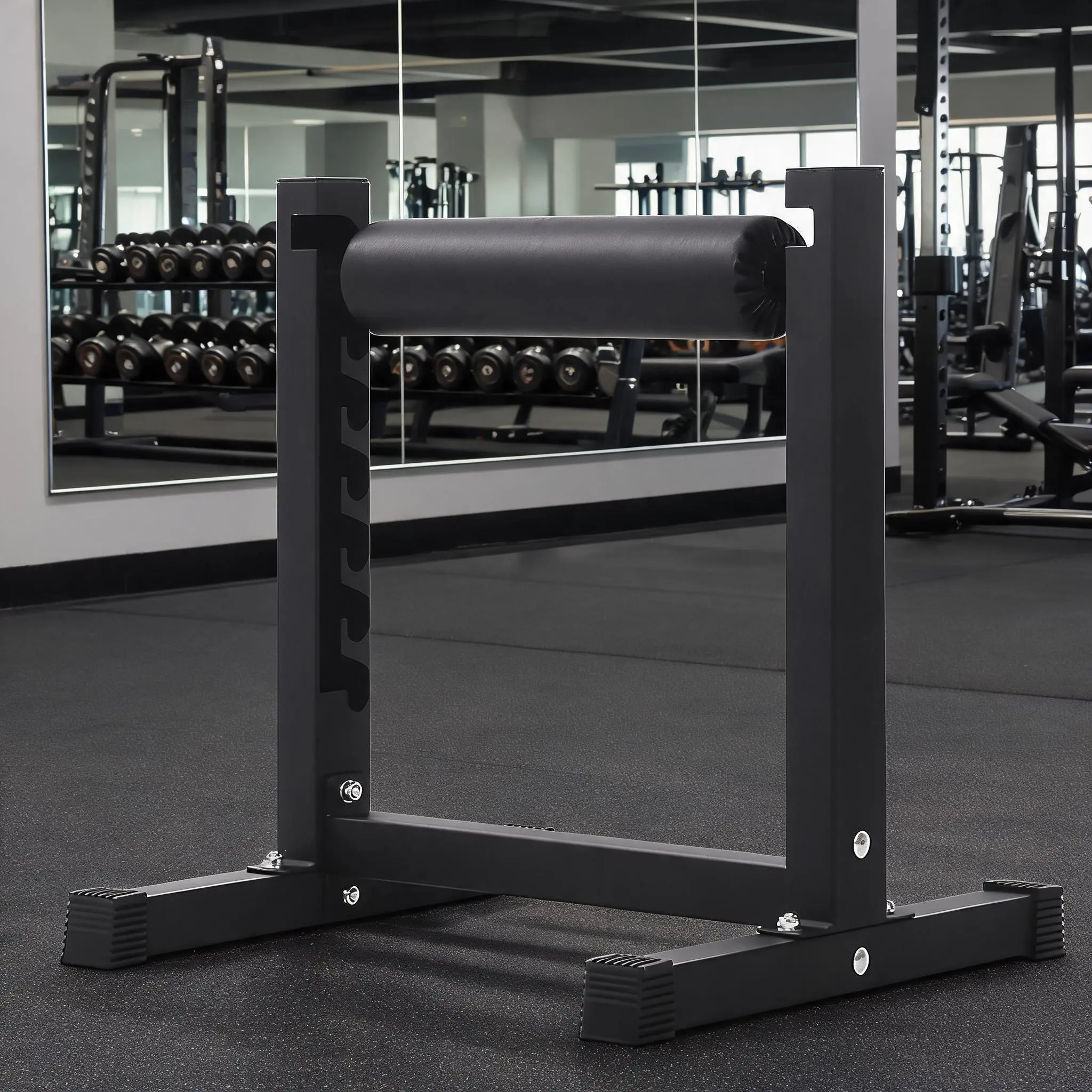 7-Level Adjustable Bulgarian Split Squat Stand, Heavy-Duty Carbon Steel, Upgraded Padding, 440 lb Capacity, Black