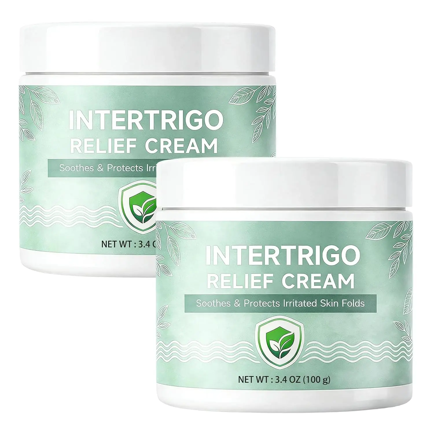 Intertrigo Cream, Skin Fold Barrier Cream, Skin Fold Care & Chafing Support Cream, Fast-Drying Non-Greasy Formula for Friction-Prone Areas, 3.53 oz