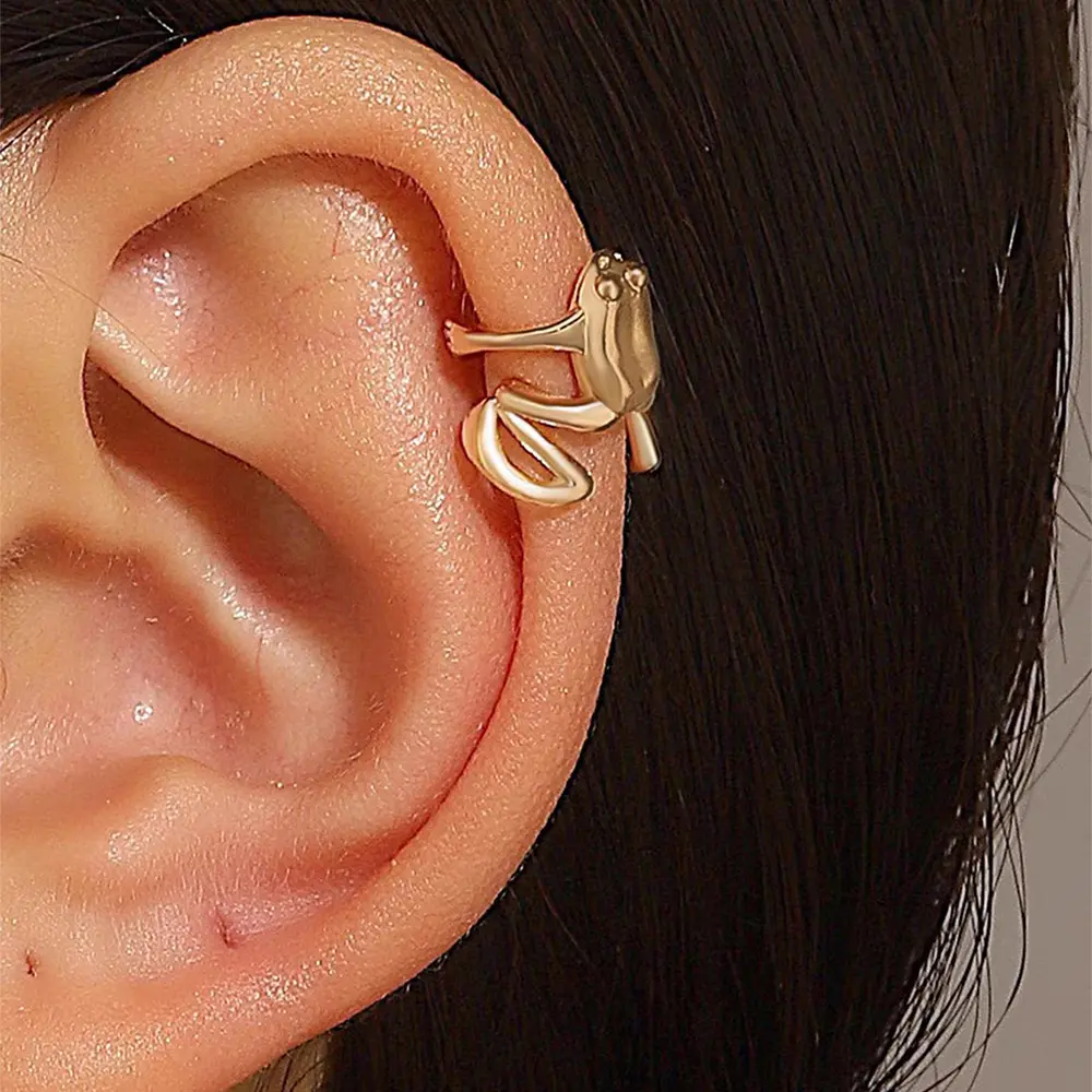 Cute Frog Ear Cuff Adds Charm To Any Look Unisex Trendy Jewelry For Women And Men Casual Formal Everyday Essential Gift Idea