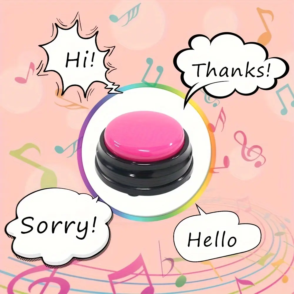 4pcs Voice Recording Button Pet Toys Dog Buttons for Communication Pet Training Buzzer Recordable Talking Button Intelligence Toy